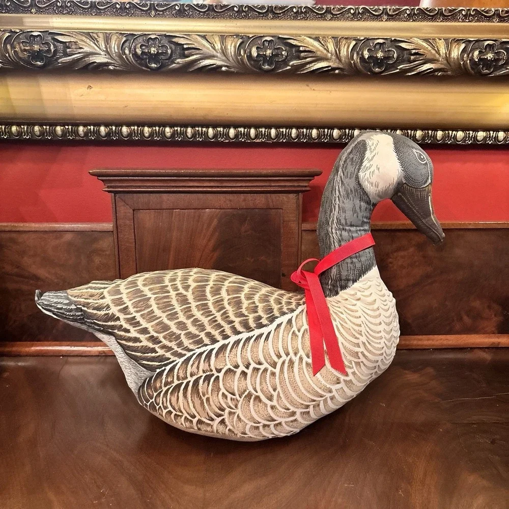 Vintage Canada Goose Plush Doorstop Decorative Pillow 17